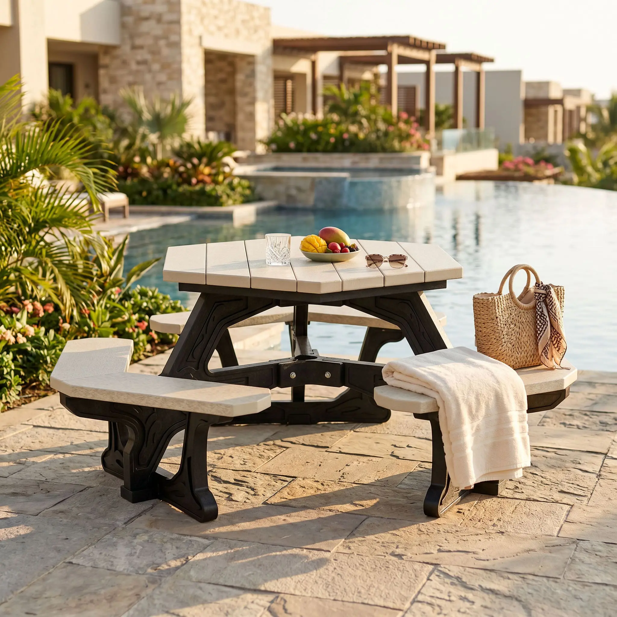Plaza Table at a Resort Pool