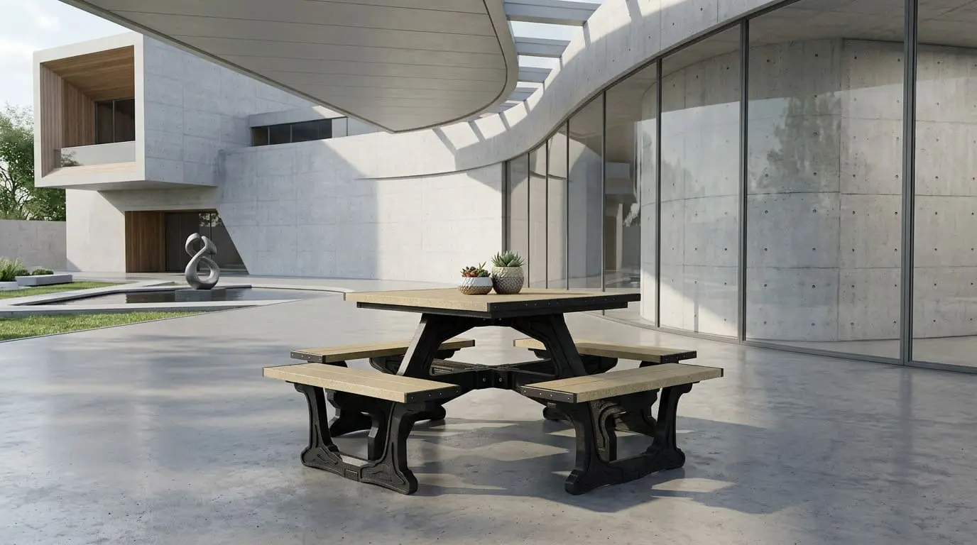 Town Square Table in a modern Architecture setting