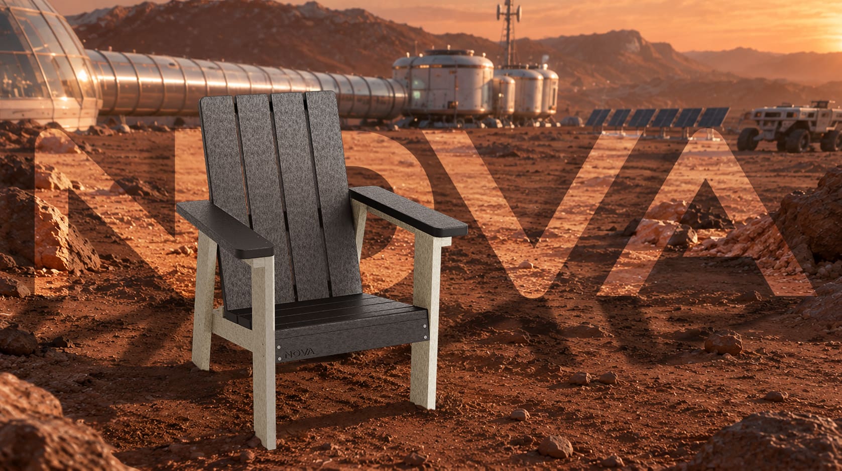 NOVA Adirondack sitting on Mars to show its truly out of this world.