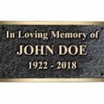 3" x 5" Bronze Cast Metal Plaque