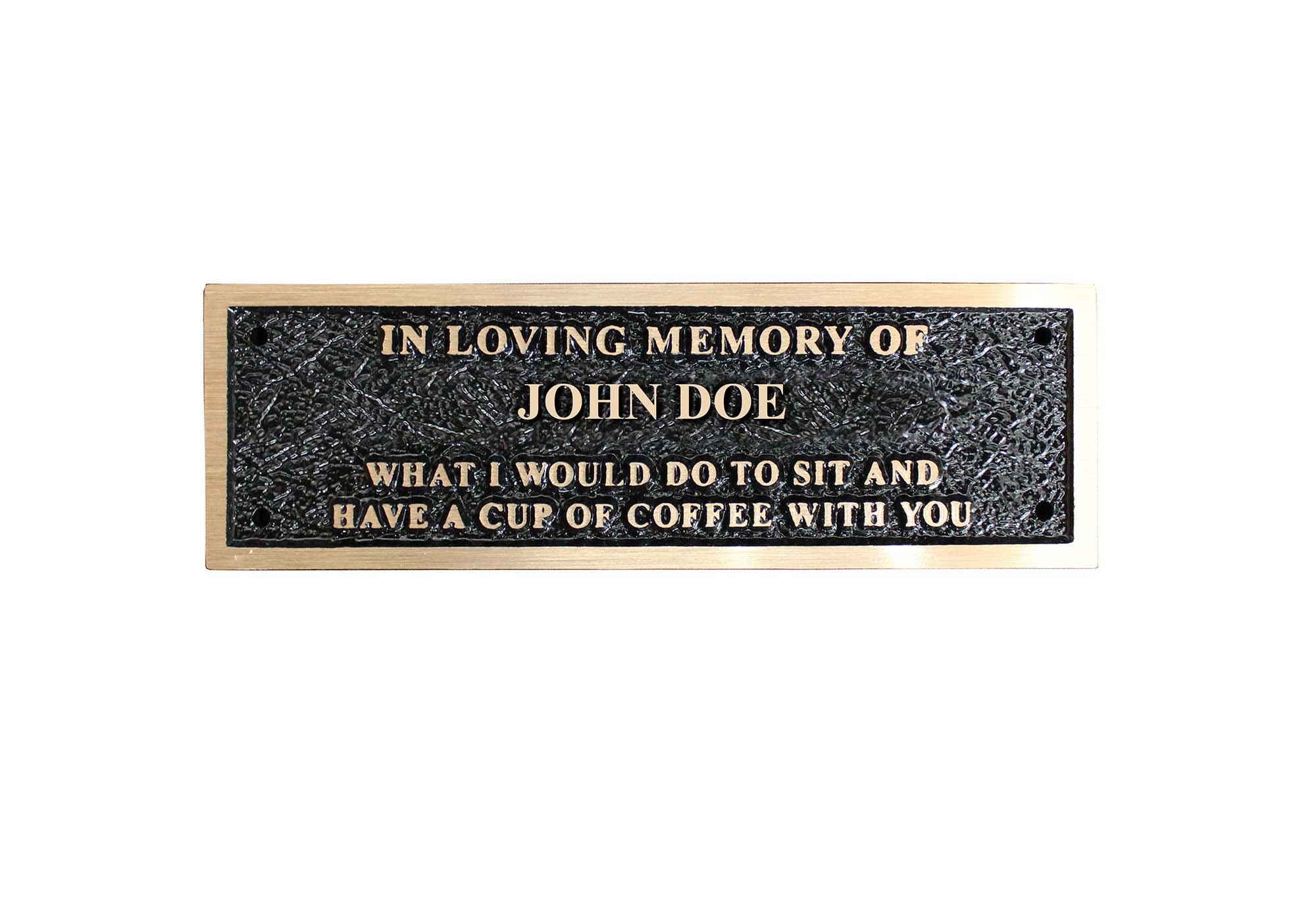 Bronze-Plaque-John-Doe-WEB.jpg 2.5" x 10" Bronze Cast Plaques - Image 1