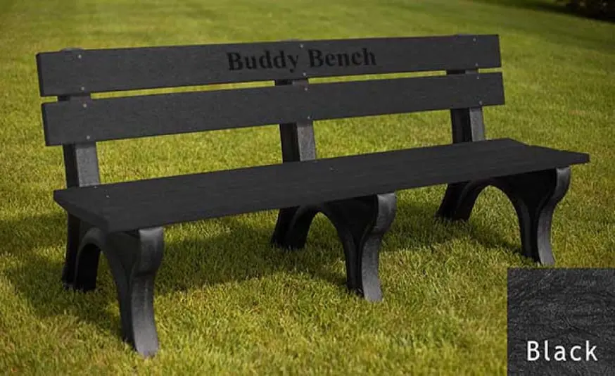 Buddy-Bench-6-Economizer-Traditional-Bench_black.webp Buddy Bench 6' Economizer Traditional Bench - Image 1