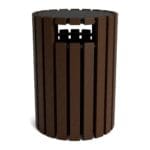 Round Trash Receptacle with Rain Cap 33 Gallon
