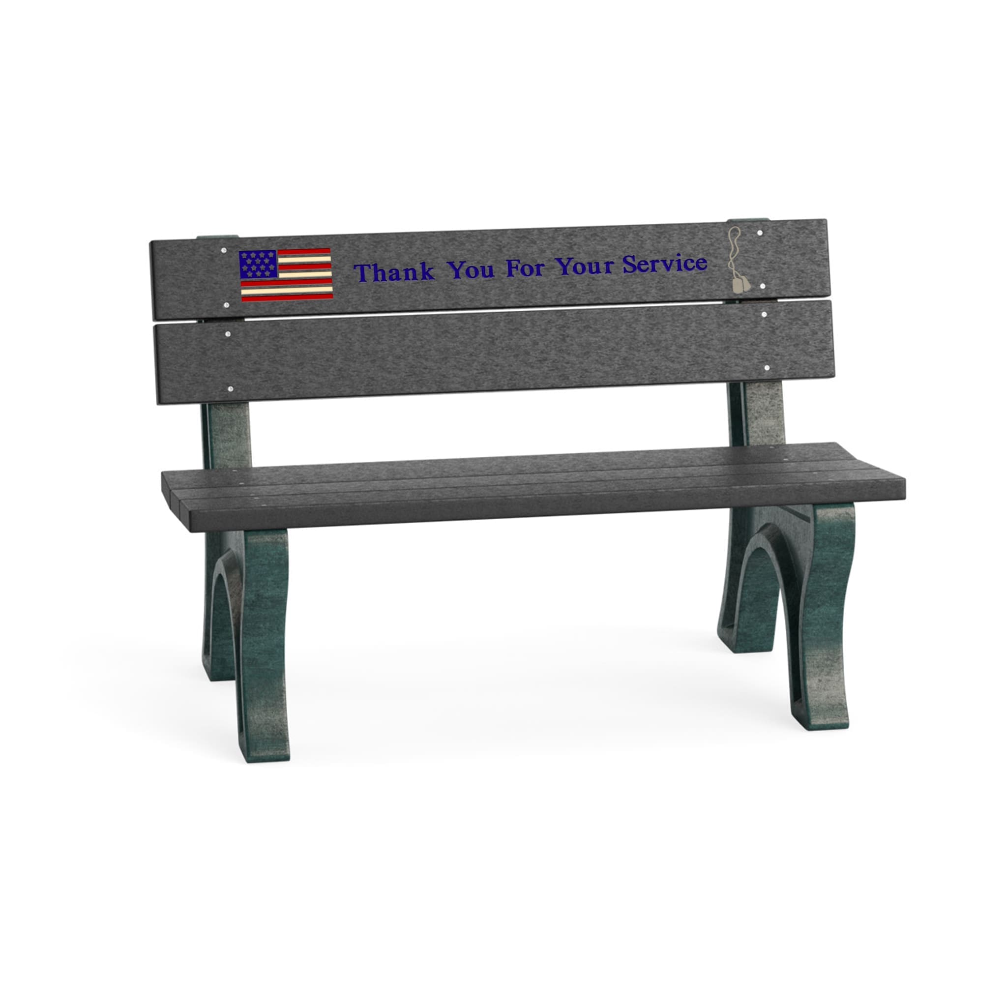 VET4B-GN-BK-2048x2048-WEB.jpg Veteran's 4' Bench - Image 1