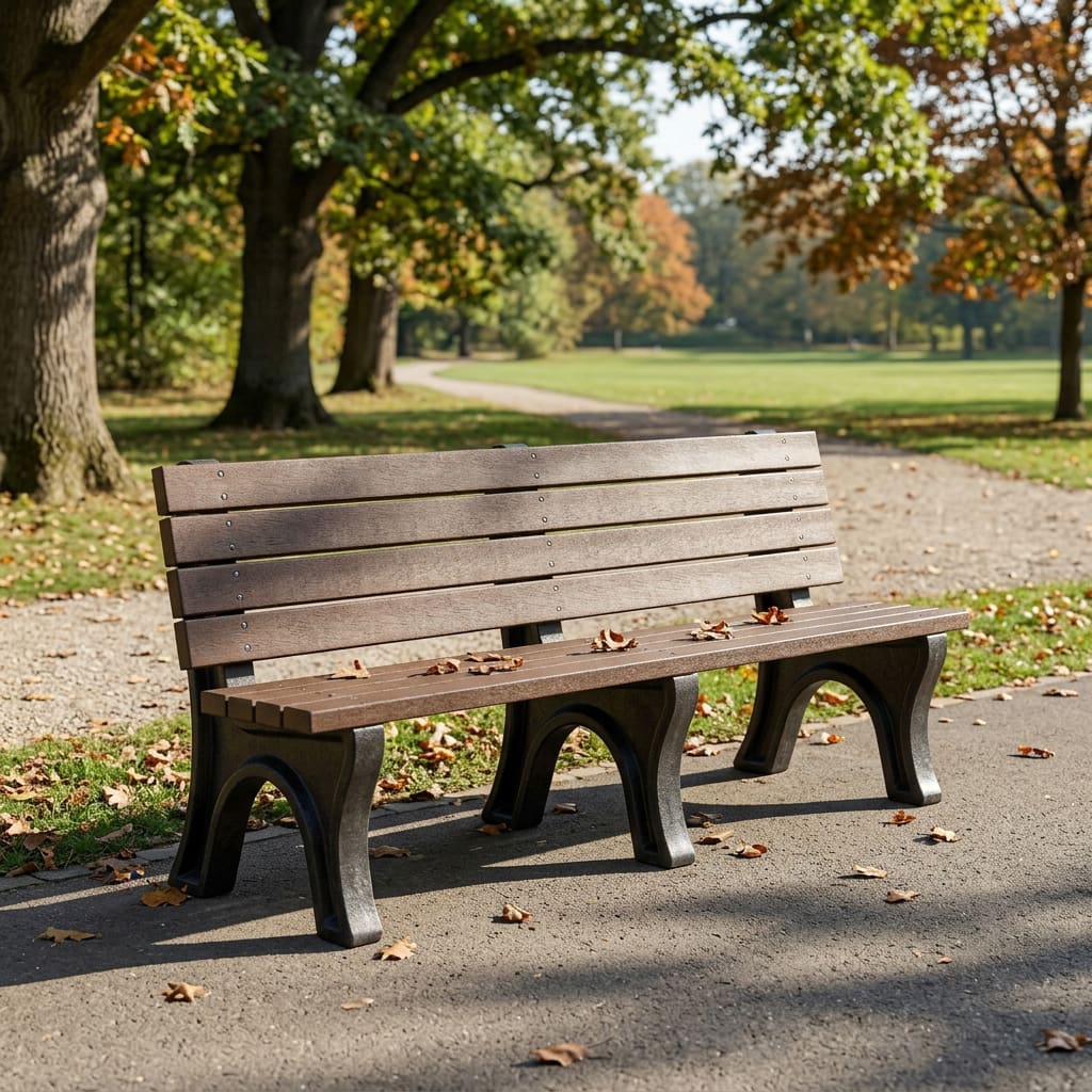 Guardian Bench in the park during fall weather