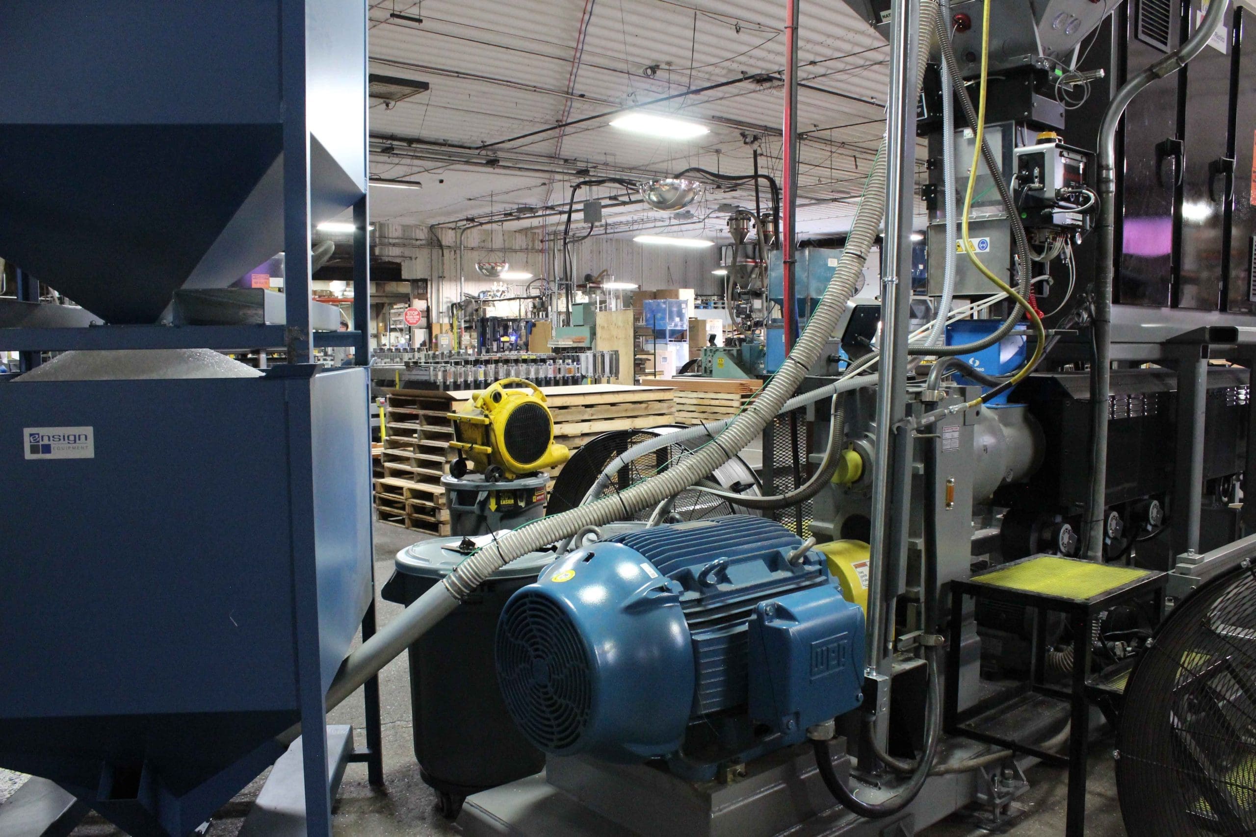 Polly Products Indoor Factory with Machines and Molds