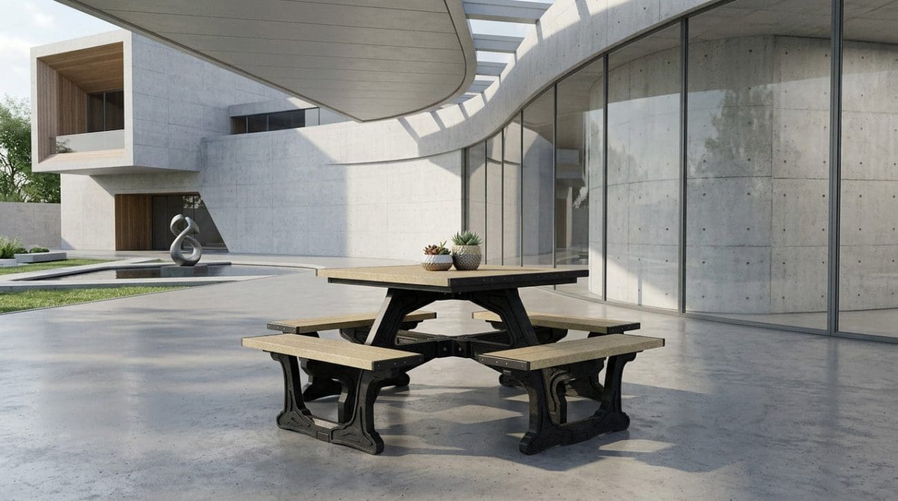 Town Square Table in a modern Architecture setting
